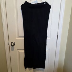 Cotton Citizen Black Ribbed Maxi Skirt